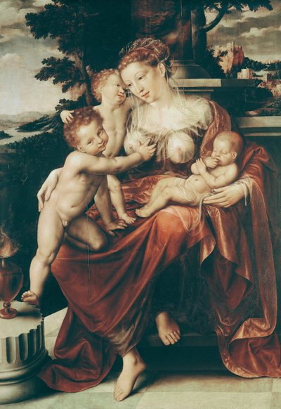 Barmherzigkeit, 1544-58 von Jan Massys or Metsys